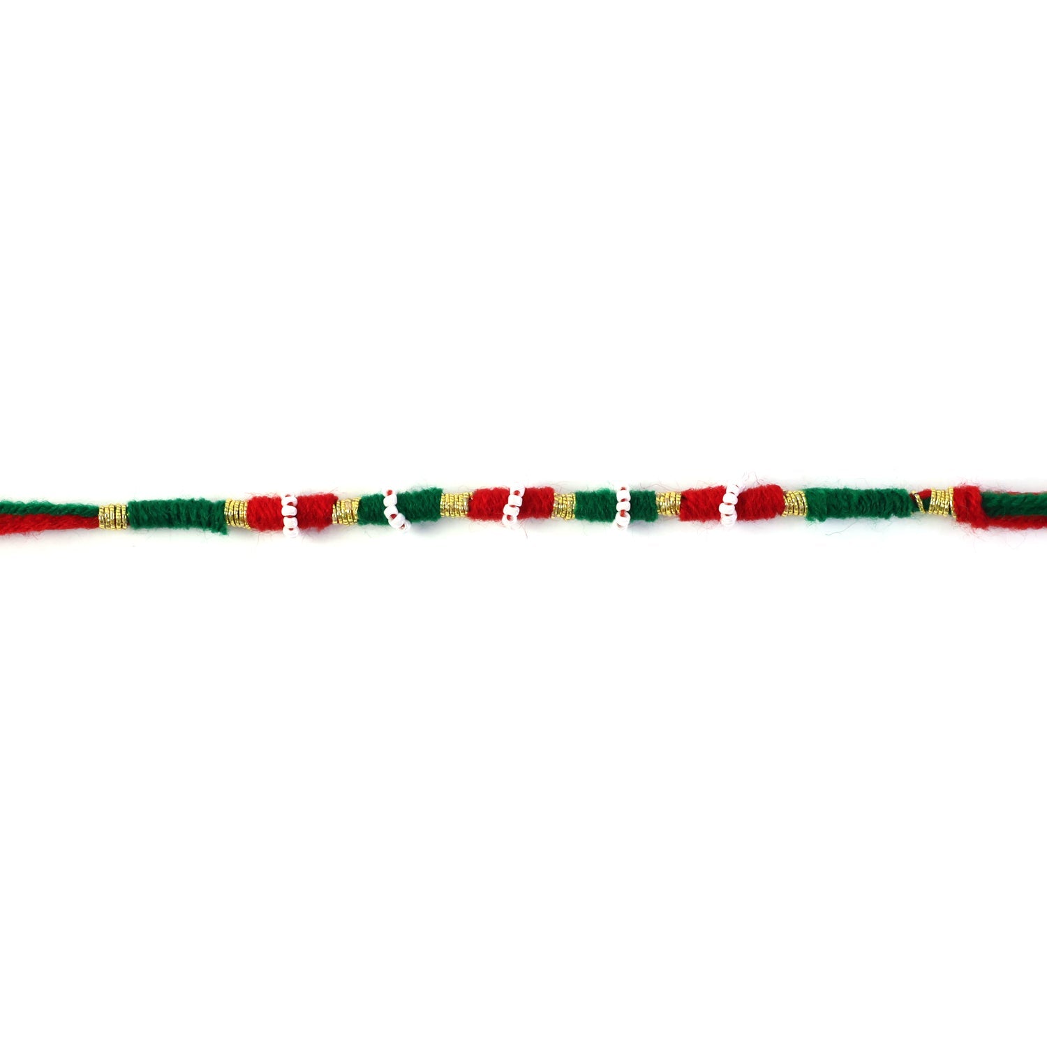 Red Green Gold Wire Rakhi 