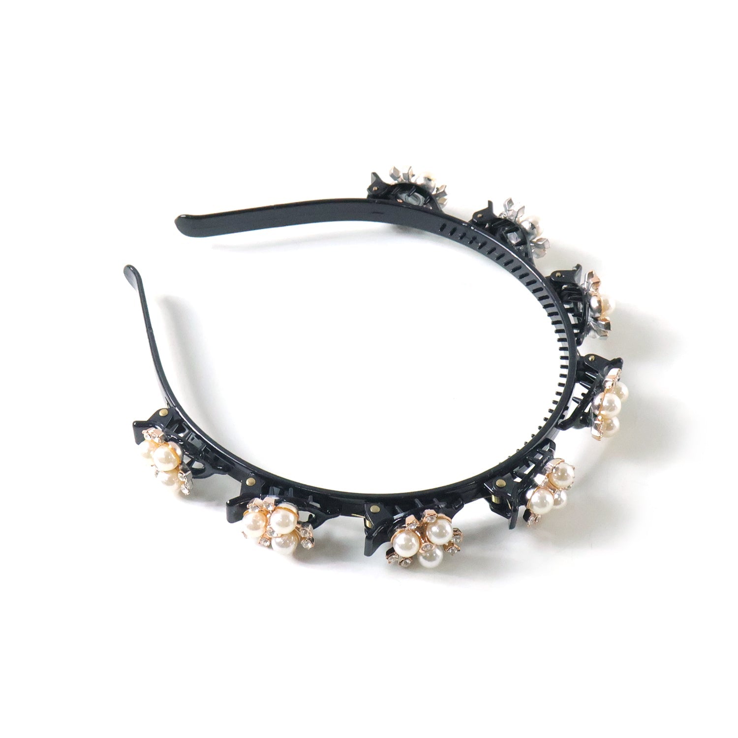 girls pearl flower headband