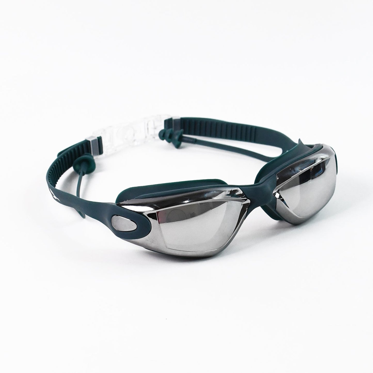 Konex Professional Anti-Fog UV Protection Swimming Goggles Mirrored Lenses and Earplugs