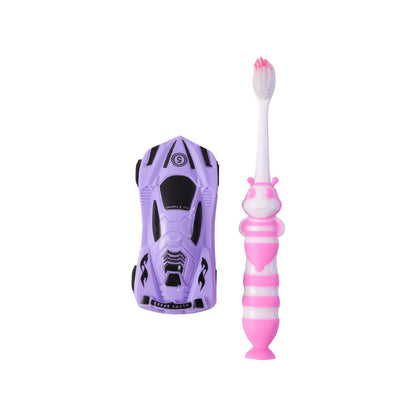 Kids Toothbrush with Cartoon Car (2 Pc Set)