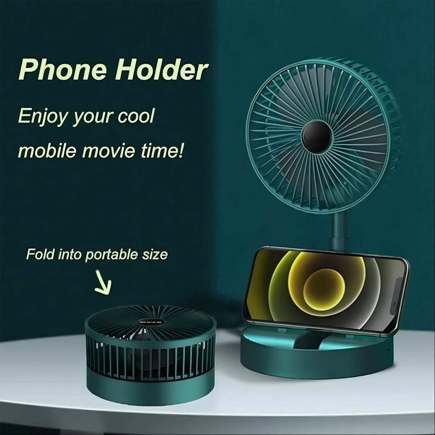  Adjustable Portable Desktop Fan - specs detail shot