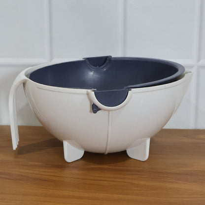Multipurpose 2 In 1 Vegetable Washing Bowl with Strainer (1 Pc)