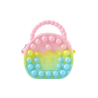 Round silicone coin pouch with zipper