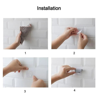 Punch-Free Wall Hanging Knife Holder – Kitchen Storage Rack (1 Pc)