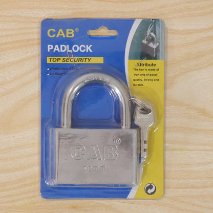 Heavy Steel Premium Square Padlock 70mm with 3 Keys  Hardened Shackle for Doors