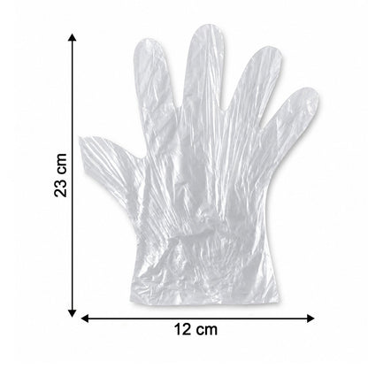Disposable Small Plastic Gloves, for Kitchen, Food Handling, and Cleaning Tasks (100 Pc)
