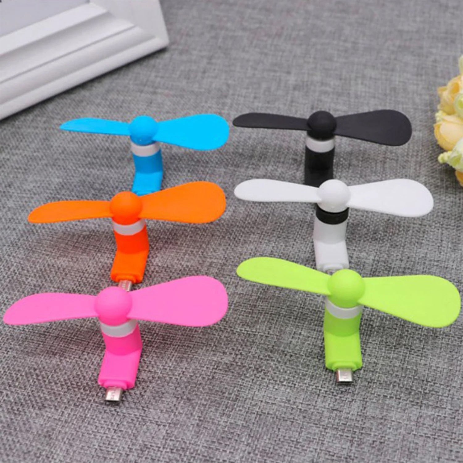 Compact LED light USB fan pack