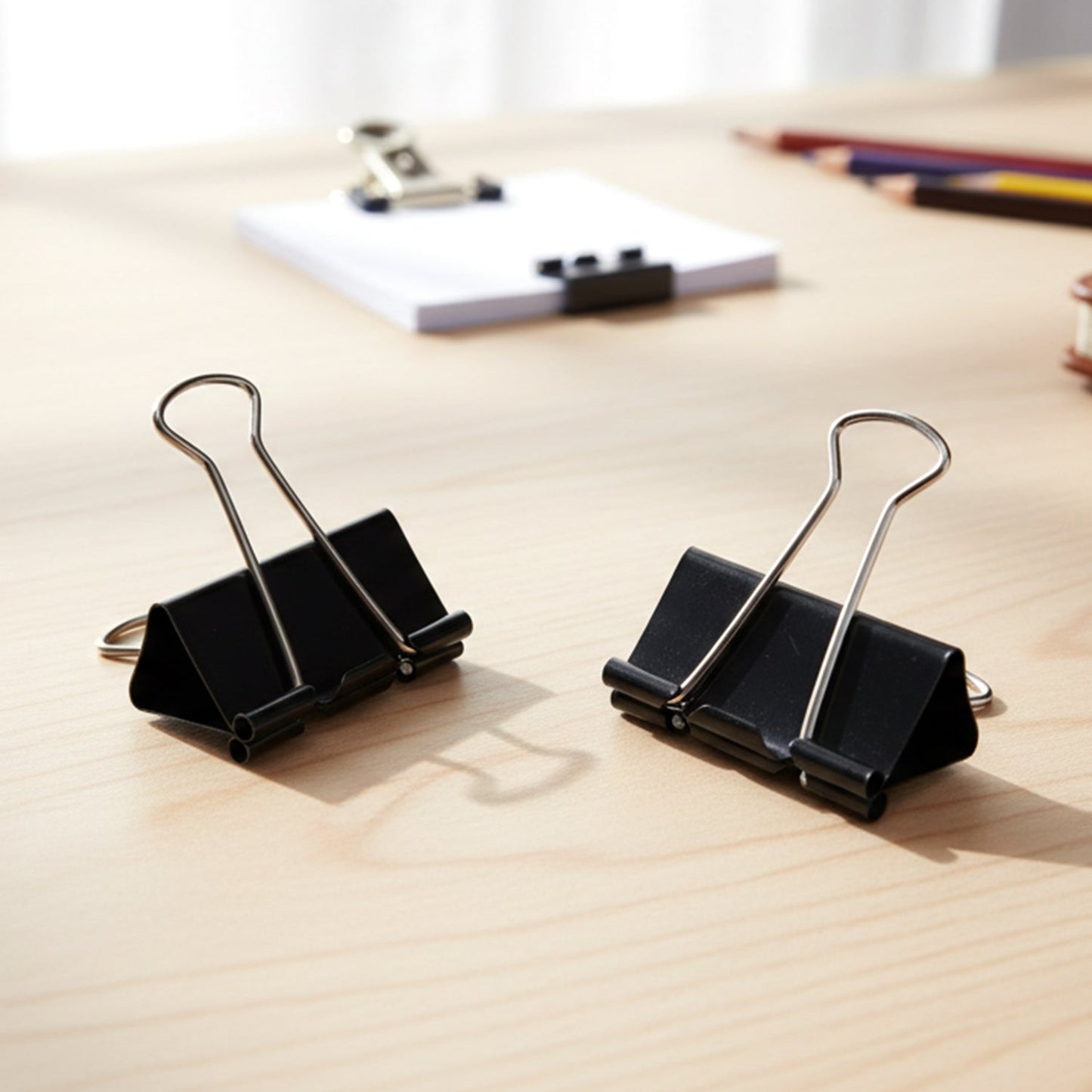 25mm Black Binder Clips (12 Pc)