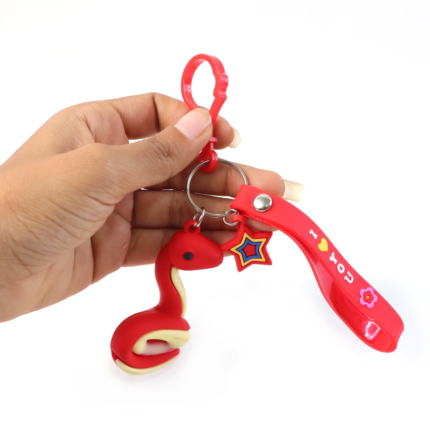 Kids school bag keychain charm