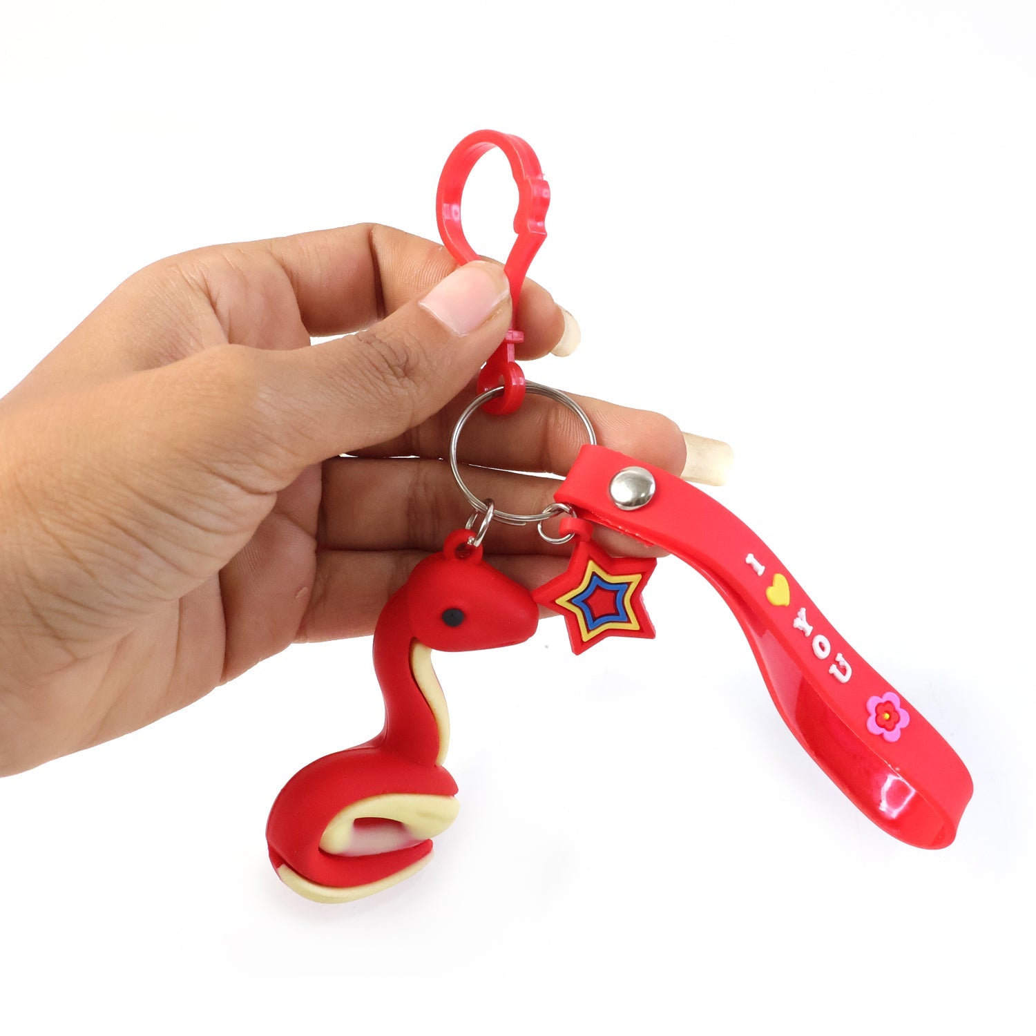 Kids school bag keychain charm