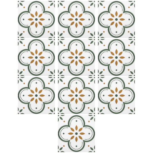 Peel and Stick Floor Tiles Kitchen / Bathroom Backsplash Sticker Detachable Waterproof DIY Tile Stickers for Wall Decoration Tiles Home Decoration (8x8 Inch / 1 pc Tiles)