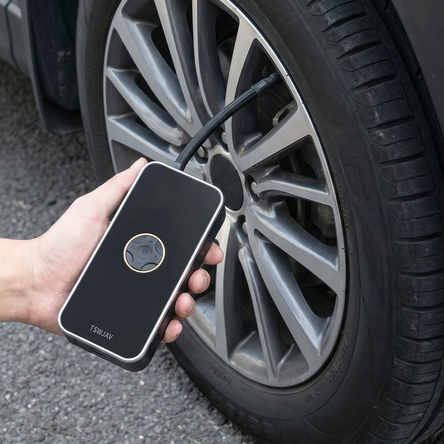 Air Pump Lifestyle on Car Wheel