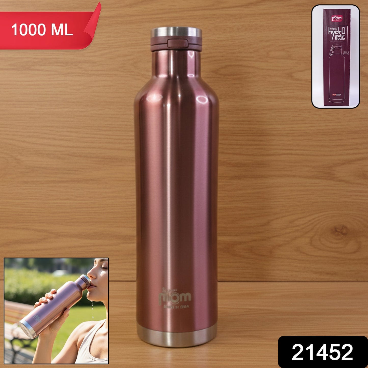 Large vacuum flask 1000 ml for hydration