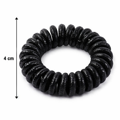 Soft Stretchable Telephone Wire Style Hair Bands Set (1 Pc)