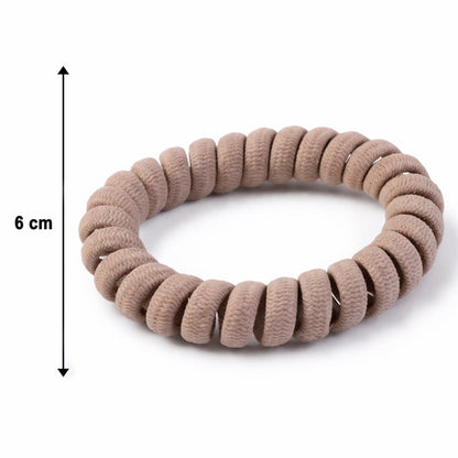 Soft Stretchable Telephone Wire Style Hair Bands Set (1 Pc)