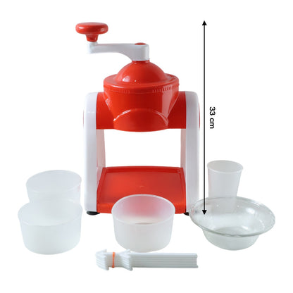 Hand crank snow maker