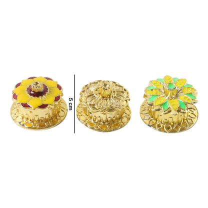 Decorative Golden Kankavati (1 Pc, Mix Design)