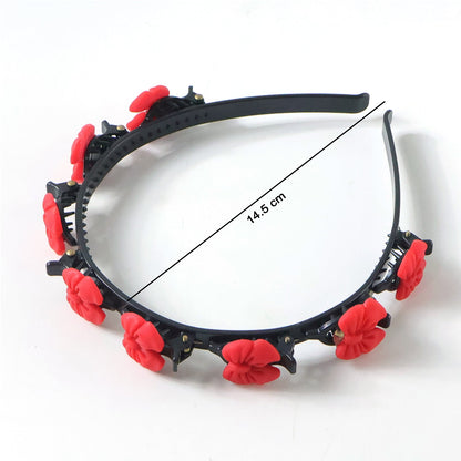 elegant floral headband clips
