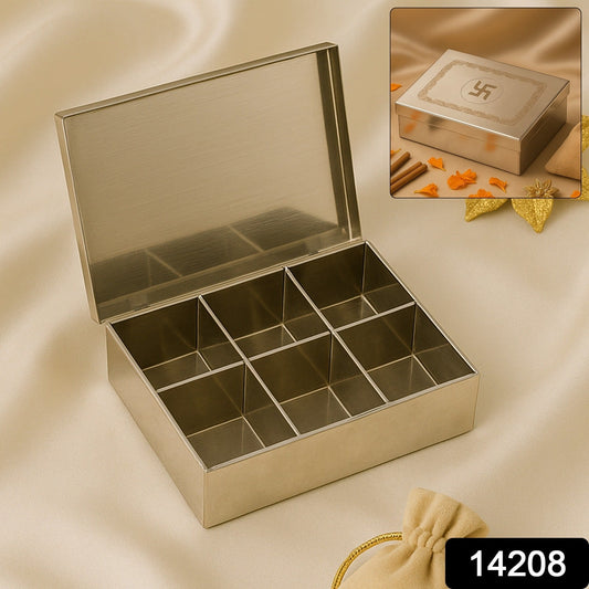 Multipurpose steel jewellery organizer 6 compartments India