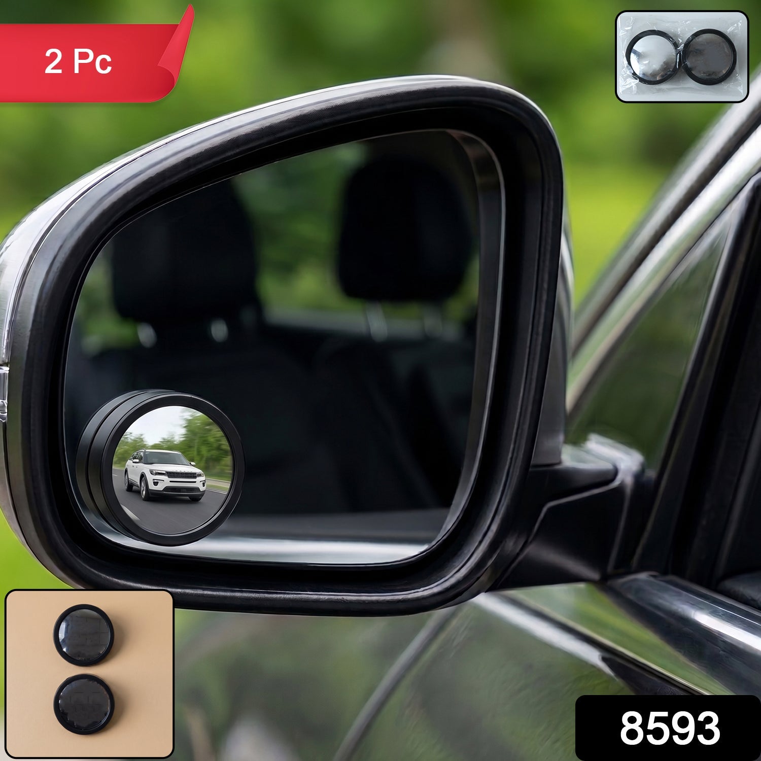 Stick-On Round Convex Blind Spot Mirror
