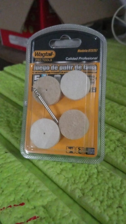 Rotary Tool Accessory Wool Felt Polishing Pad Felt (4 Pcs Set)