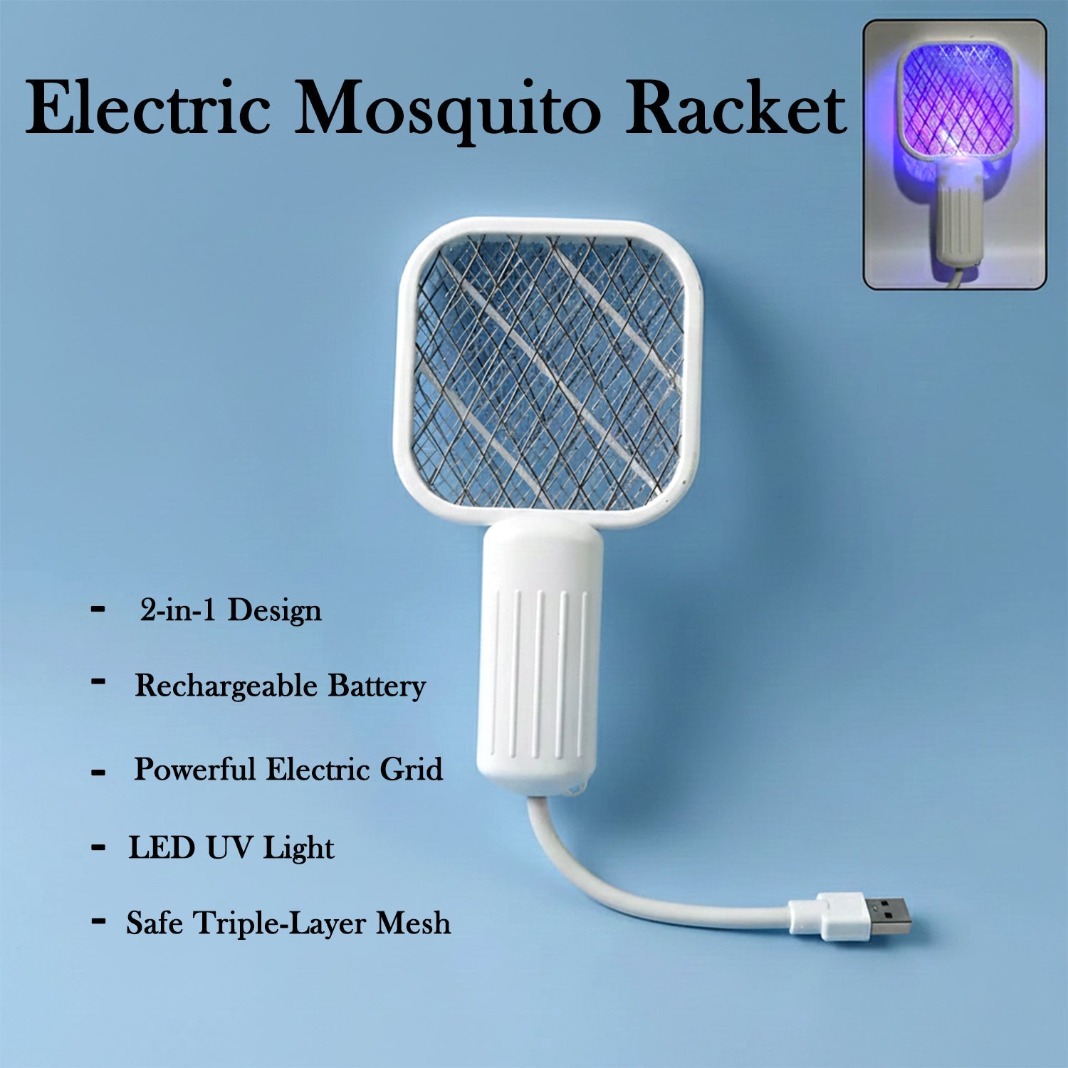  Rechargeable Electric Mosquito Swatter - main