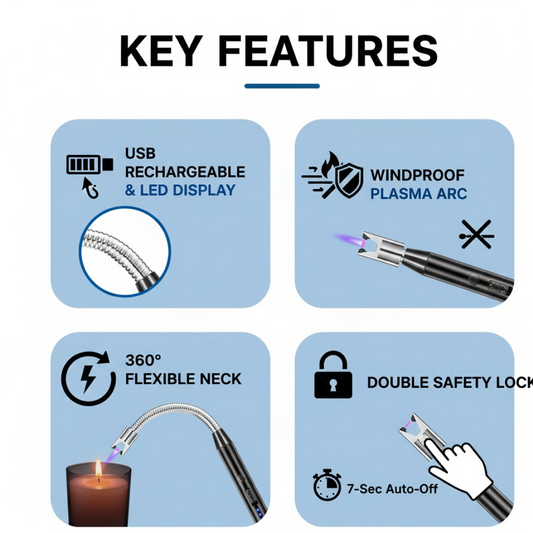  Long Flexible USB Rechargeable Lighter - lifestyle