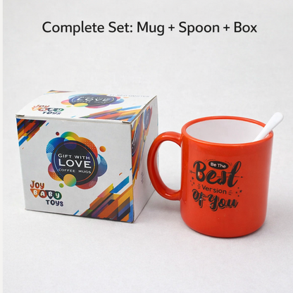 Coffee Mug With Spoon and box packing, Used for Drinking and Taking Coffees