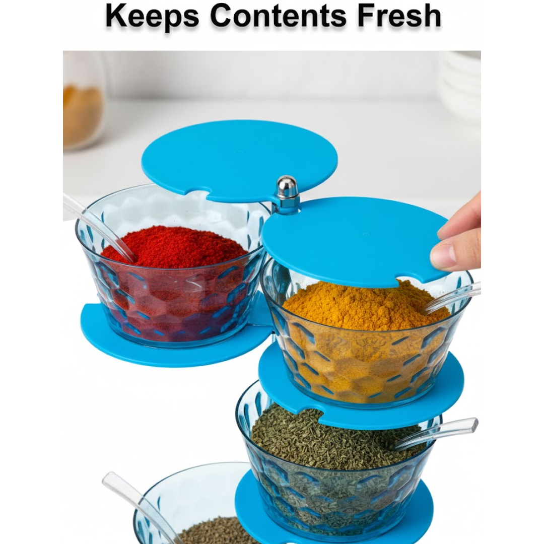 4 in 1 Multipurpose 360 Degree Rotating Pickle Rack Container for Kitchen