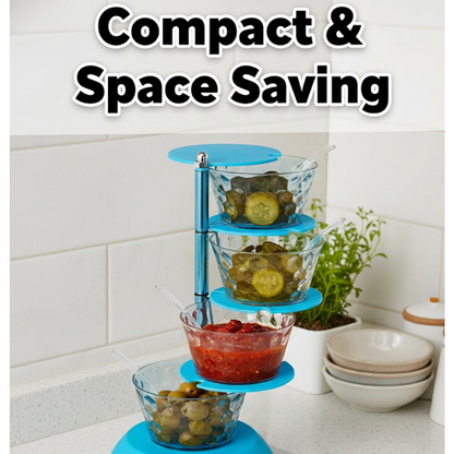 4 in 1 Multipurpose 360 Degree Rotating Pickle Rack Container for Kitchen