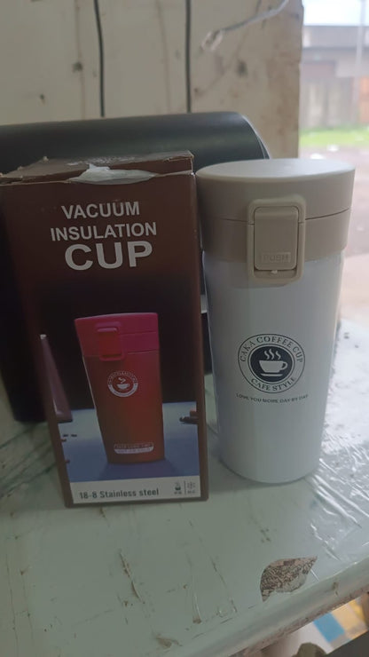  Stainless Steel Vacuum Insulated Coffee Flask Flip Lid - alternative angle