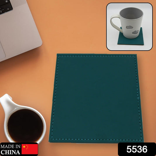 square cup coaster leather