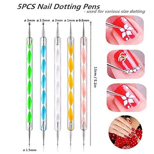  Nail Art Point Pen and Set for Women - in-use lifestyle shot