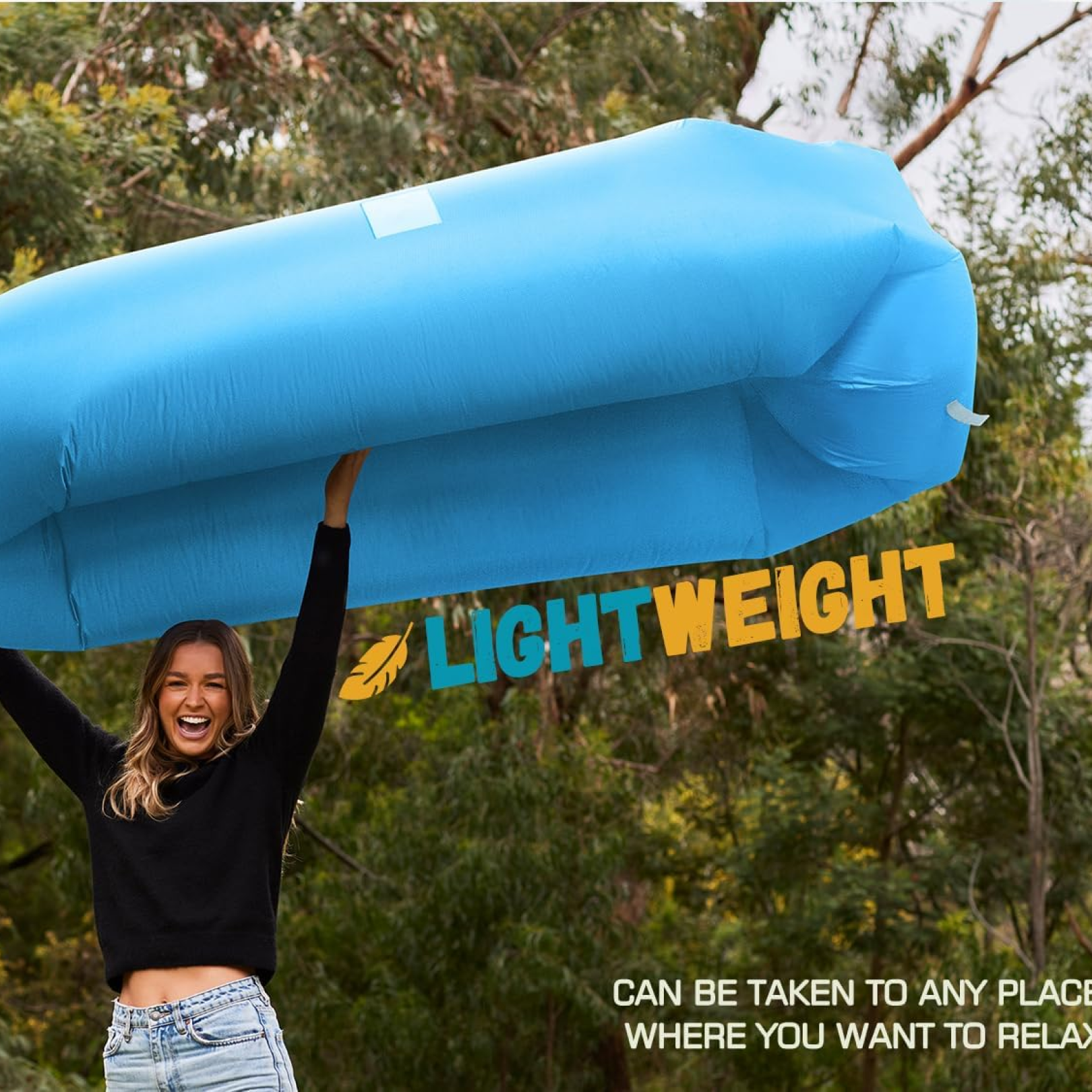  Portable Camping Inflatable Lounger Sofa - feature