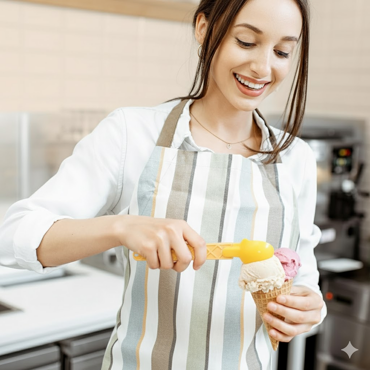 double ice cream scooper set