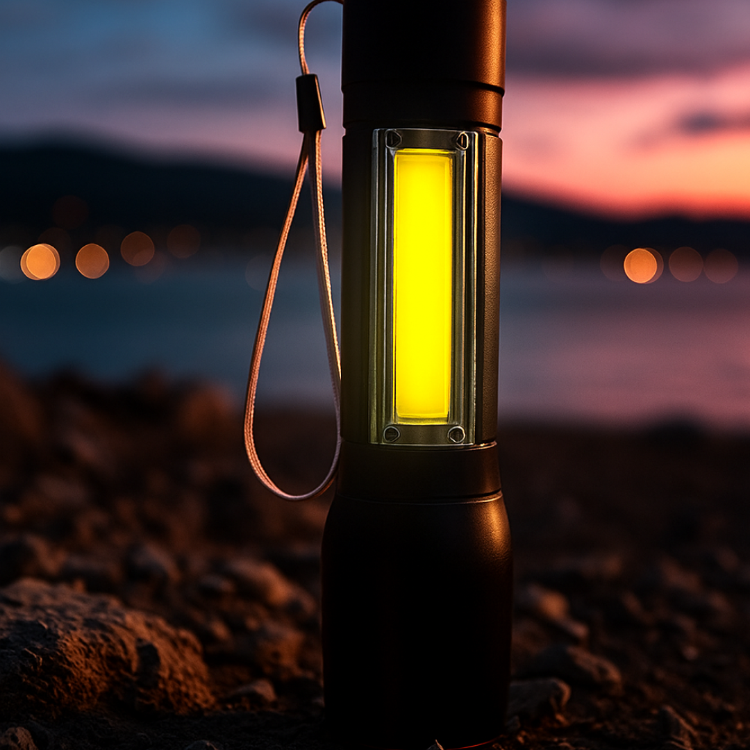  Mini Search Rechargeable LED Flashlight - scale