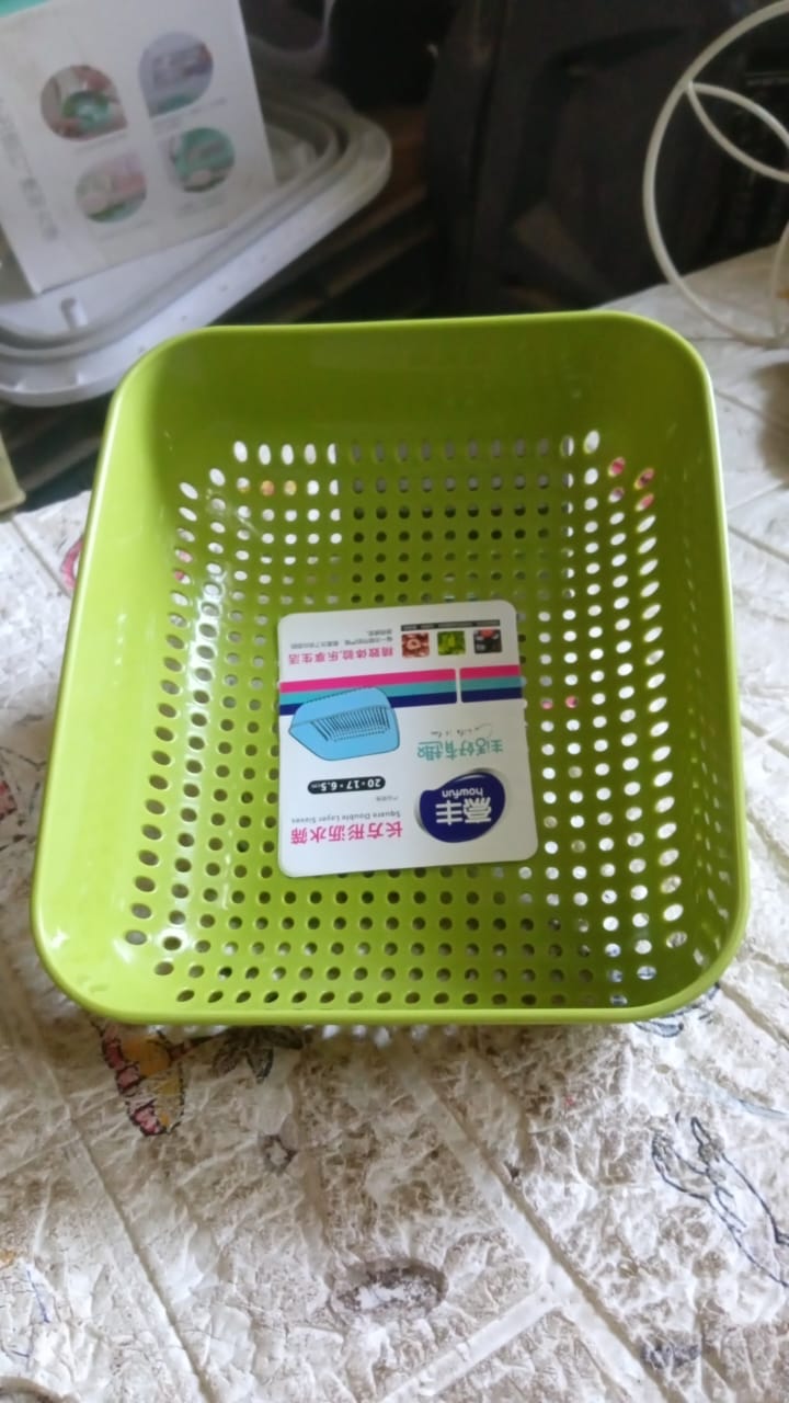 Multipurpose Small Plastic Kitchen Basket, Vegetables and Fruits Washing, (20x17 Cm)