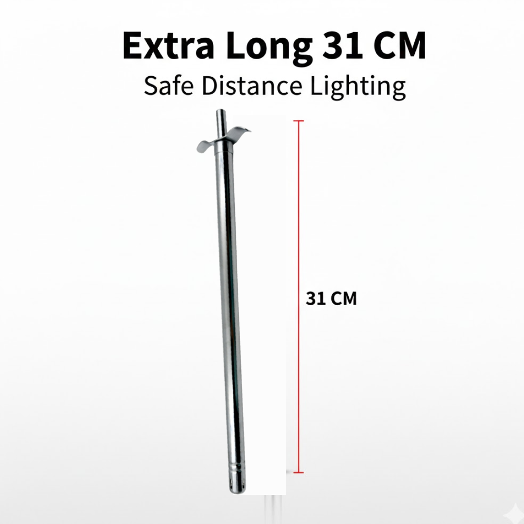 Stainless Steel Gas Lighter - Long Spark Kitchen Stoves & Restaurants (31 Cm / 1 Pc)