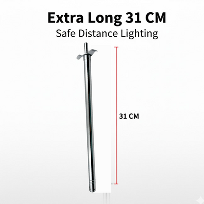 Stainless Steel Gas Lighter - Long Spark Kitchen Stoves & Restaurants (31 Cm / 1 Pc)