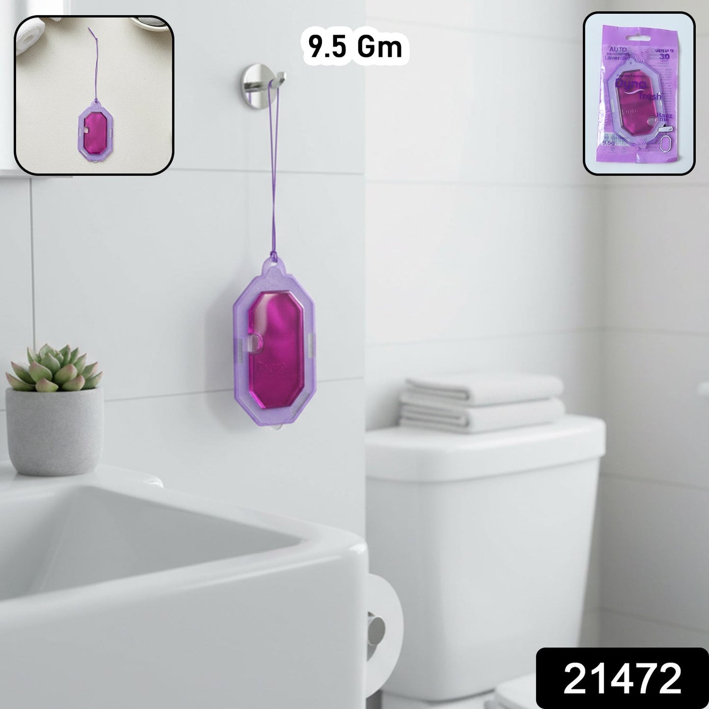 Lavender bathroom hanging gel air freshener