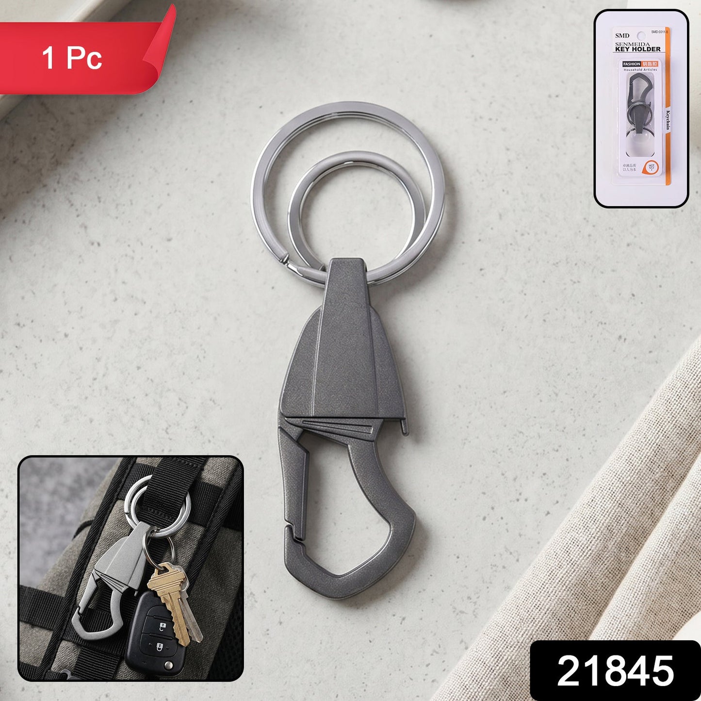 Premium Heavy Duty Metal Key Holder Clip Keychain 1 Pc