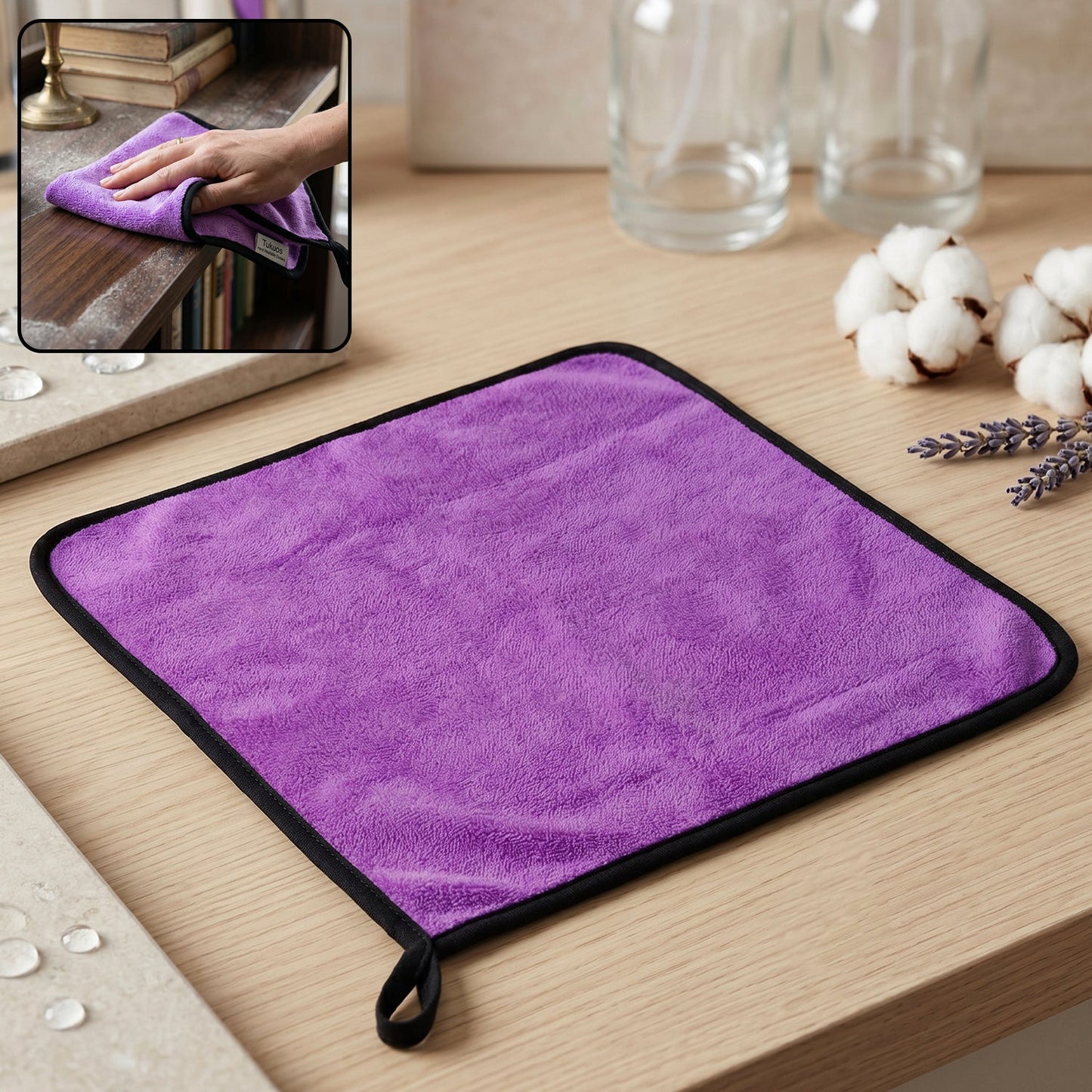 Purple Microfiber Cleaning Cloth