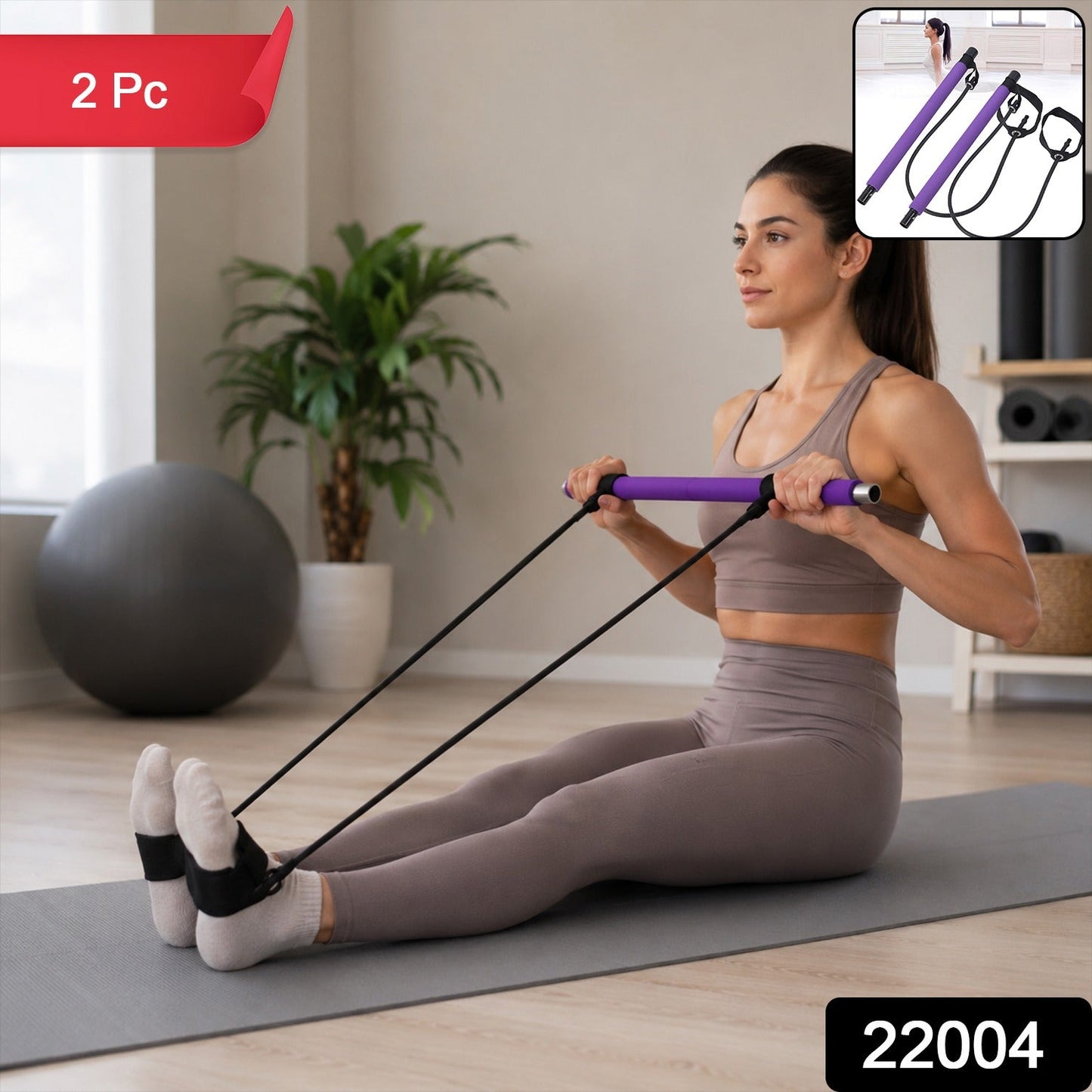 Yoga Resistance Band Exercise Bar