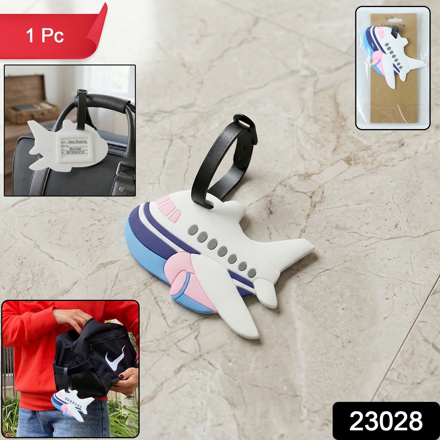 travel suitcase airplane tag