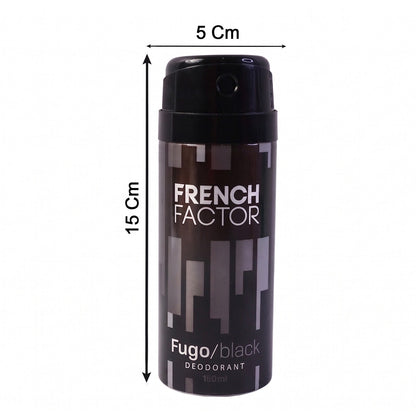 French Factor Fugo Black Deodorant Body Spray (1 Pc, 150 ML)