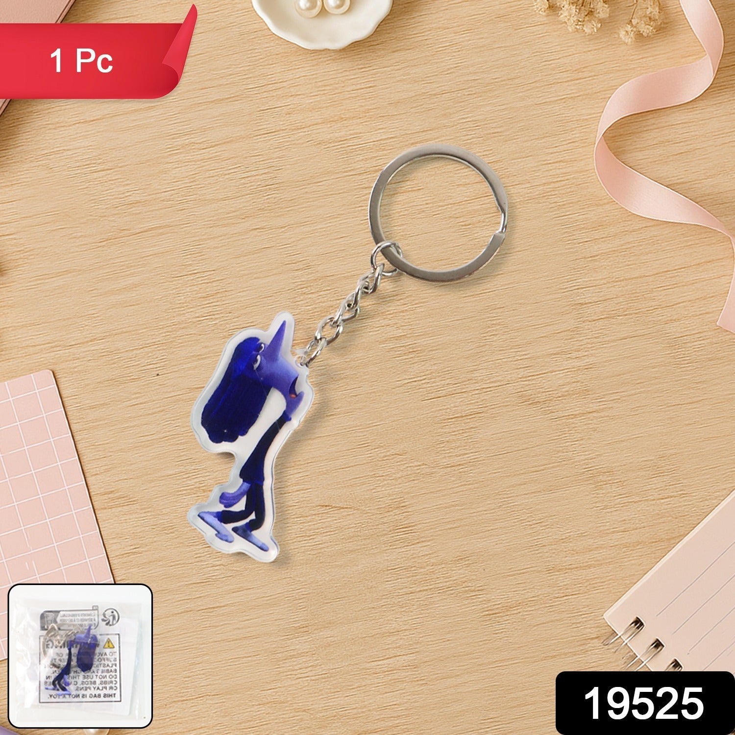 Glossy Cartoon Character Keychain