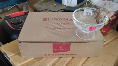Premium Glass Ice Cream Dessert Bowl 6 Pc Set