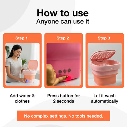  Portable Foldable Washing Machine - alternative angle