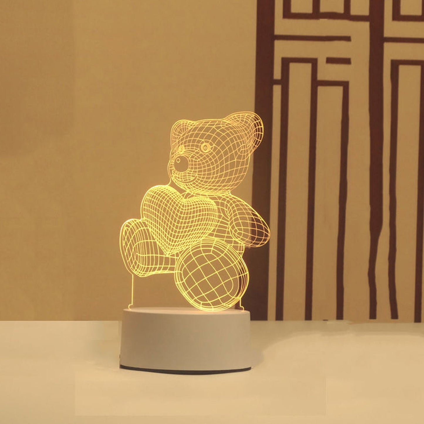 3D LED teddy bear lamp