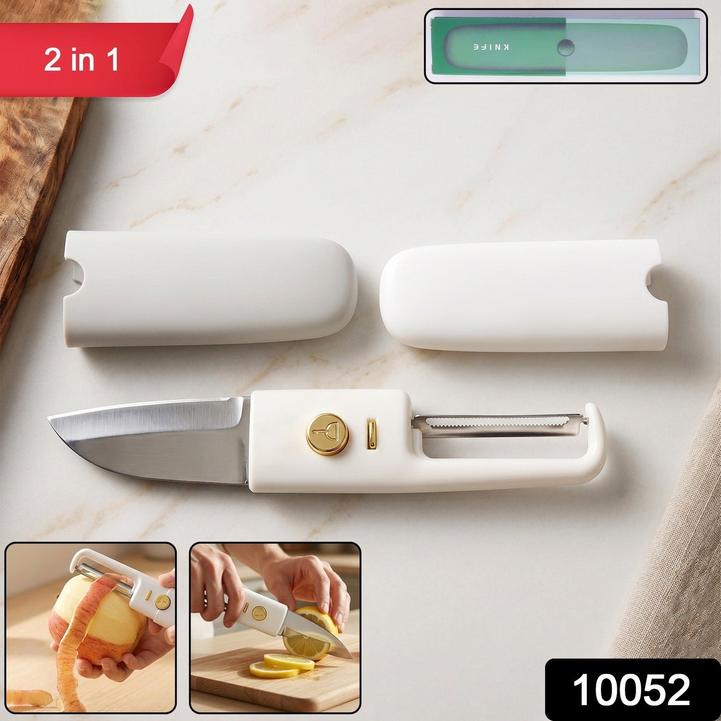 2 in 1  Knife, Multifunctional peeler fruit knife (1 Pc)